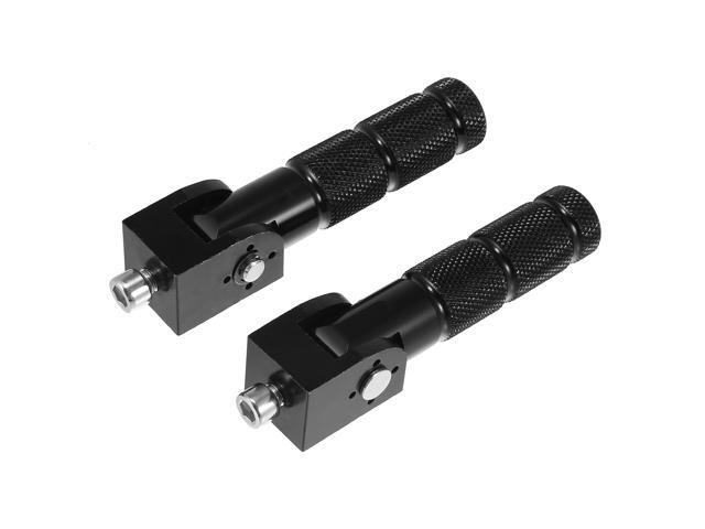 1 Pair Black Universal Motorcycle Bicycle Folding Foot Rest Rear Pedal 8mm Install Bolts