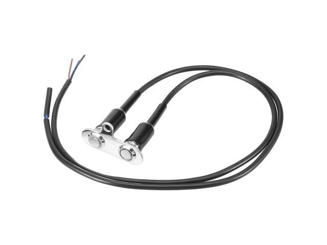 Motorcycle Double Switch Button Headlight Fog Light Handlebar Mount Switch with Blue Indicator Light Right Side