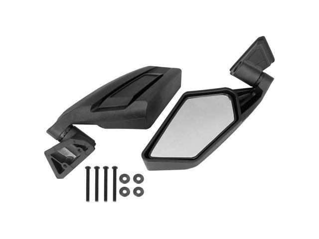 Pair 728' UTV Rear View Side Mirror Plastic Black for Kawasaki for Kubota for Can-Am for Yamaha