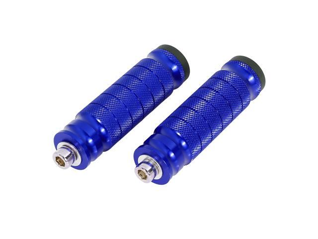 1 Pair Blue Universal Motorcycle Bicycle Pegs Footrests Pedal