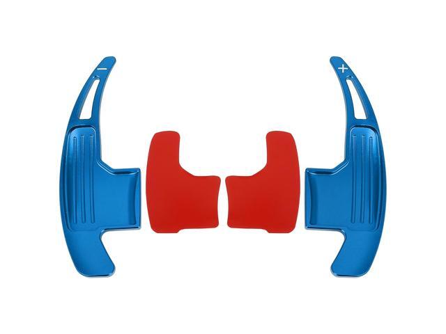 Pair Aluminum Alloy Blue Steering Wheel Shift Paddle Shifter Extension Cover for Ford Mustang 2015-2020