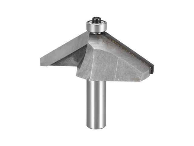 Chamfer Router Bit 60 Degree 1/2' Shank 26mm Cutting Height Carbide Tipped Edge Bevel Forming Tool for Woodworking 73mm Cutting Dia