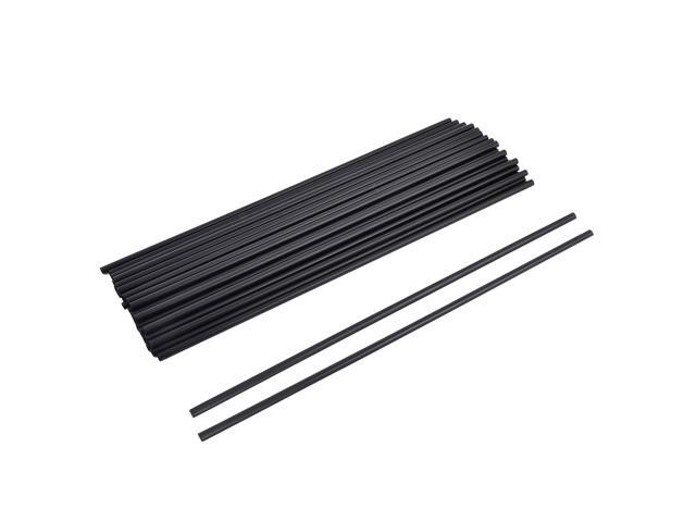Home Celebration Party PP Disposable Drinking Coffee Water Juice Straw Black 100pcs