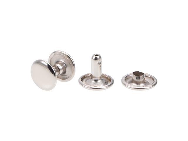 20 Sets Double Cap Rivets Round Head Rivet Fasteners for Leather Craft DIY (10mm*10mm)