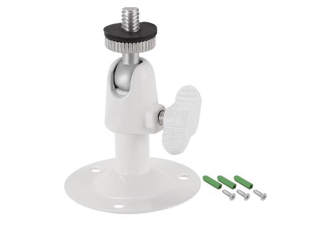 CCTV Camera Mount - Adjustable Indoor/Outdoor Camera Mounting Brackets 63mm Height Aluminum White