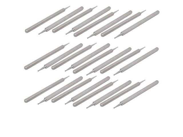 235mm Shank 05mm Dia Round Flat Diamond Head Grinding Mounted Point Bit 24pcs