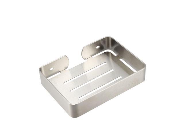 Soap Dish Holder SUS304 Stainless Steel Wall Mounted Tray with Installation Kits (Wire Drawing)