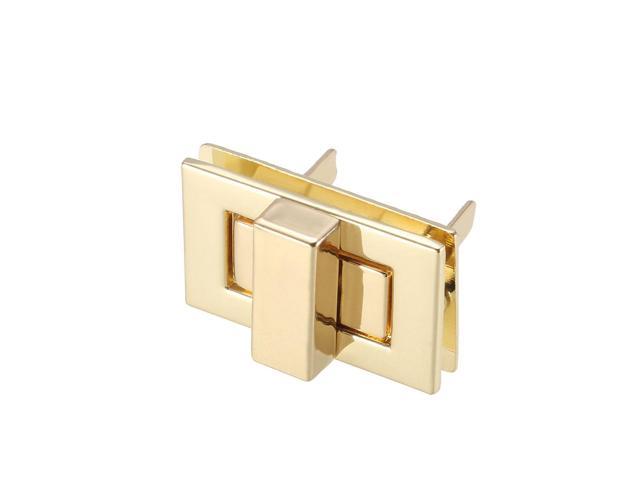 1 Set Rectangular Purses Twist Lock 32mm X 20mm Clutches Closures for DIY Bag Making - Light Gold (041814251936 Hardware,hardware Hardware Accessories) photo