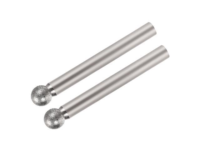 Diamond Burrs Grinding Drill Bits for Carving Rotary Tool 1/4-Inch Shank 8mm Sphere 150 Grit 2 Pcs