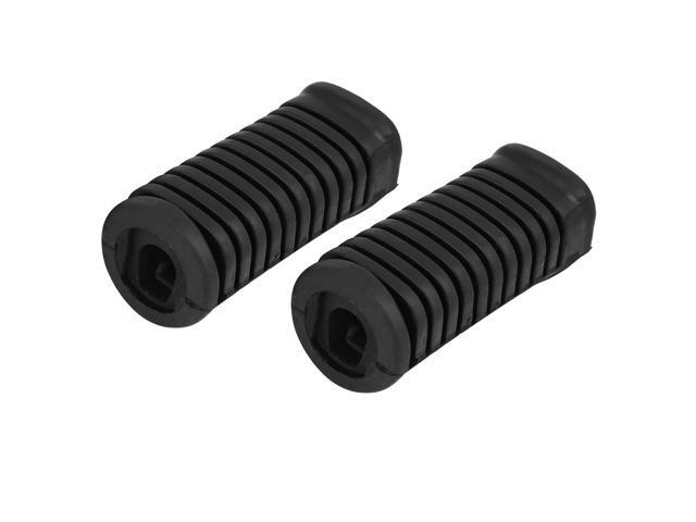 1 Pair Black Motorcycle Foot Pegs Foot Pedal Cover Rubber Footrest Pad for JH 70