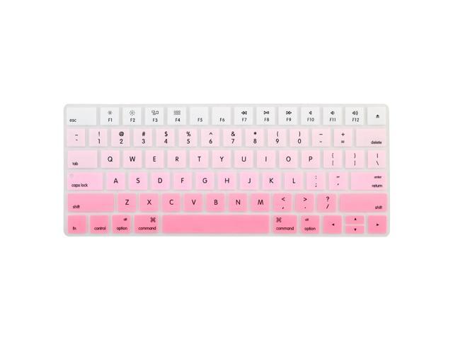 Unique BargainsComputer Silicone Wireless Keyboard Protection Film Cover Pink for iMac
