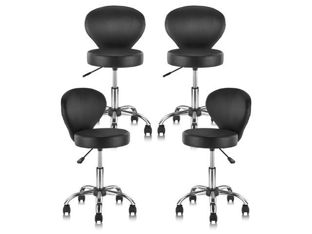 KLASIKA Rolling Swivel Salon Stool Chair with Back Support Adjustable Hydraulic for Office Massage Facial Spa Medical Drafting Tattoo Beauty Barber