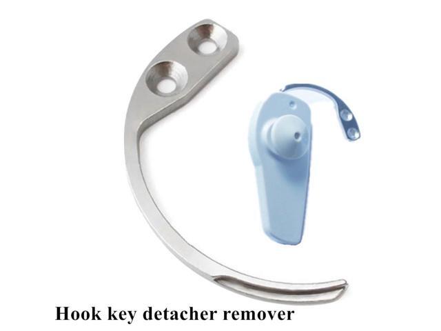 EAS Tag Remover Hard Tag Portable Hook Key Detacher Handheld Convenience Security Tag Detacher Hook Security Stainless Steel