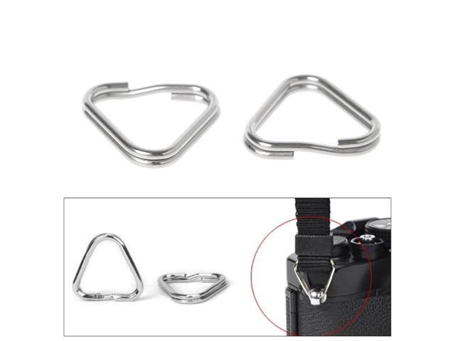 10pcs/set Metal Triangle Rings Split Digital Camera Strap Hook Replacement Parts Camera Strap Triangle Rings
