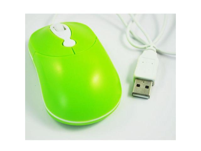 5* 3 Buttons Notebook PC Computer USB Mini Optical Mouse Green