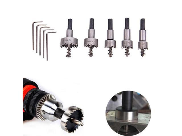 5pcs/lot New 16-30mm Hole Saw Drill Bits Carbide Tip HSS Drills For Stainless Steel Metal Alloy Wood Drilling Hole Cutter Tools
