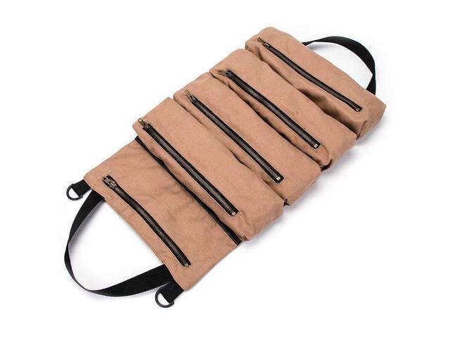 Super Tool Roll Large Wrench Roll Big Tool Roll Up Bag Canvas Tool Organizer Bucket Tool Roll Up Pouch Handy Small Tools