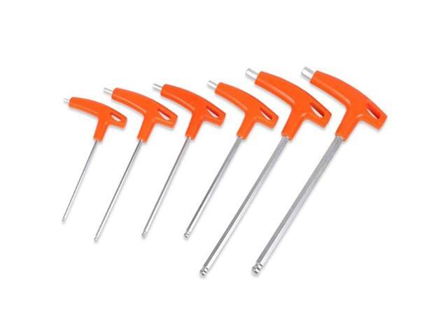 8Pcs/Set Chromium-Vanadium Steel T Type Hex Wrench Repairing Hand Cr-V Hexkey With Ball Head Wrench Set