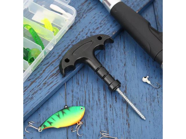 2019 New Outdoor Screw Fixed Nail Ice Fishing Auger Spiral Drill Rod Holder Fishing Tackle Tools Accessories for Fishing