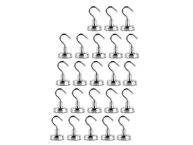 Magnetic Hooks Strong Neodymium Magnet Hook For Home Kitchen Workplace Office And Garage Pack Of 28