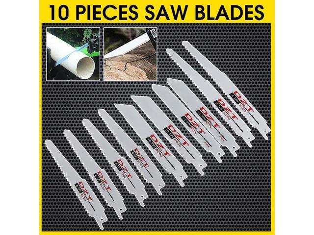 10Pcs Reciprocating Saw Blades High Carbon Steel 6/8 Inch 6/10/18 TPI Blade for Wood Metal Cutting Power Tools Accessories