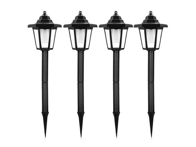 4Pcs Led Garden Lamp Solar Powered Hexagonal Pathway Night Light Ip65 Waterproof Outdoor For Garden Landscape Yard Patio