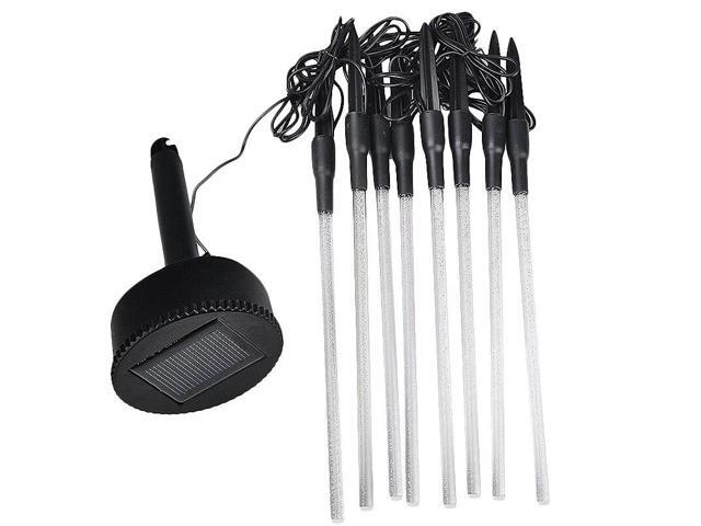 Solar Power Tube Lights Acrylic Garden Stick Stake Light Lamp Set