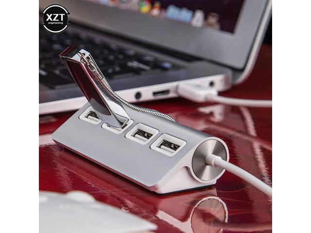 1pcs High Speed USB HUB 4 Port USB 20 Port Portable OTG Aluminum USB Splitter Cable for iMac Macbook Air Laptop PC Tablet