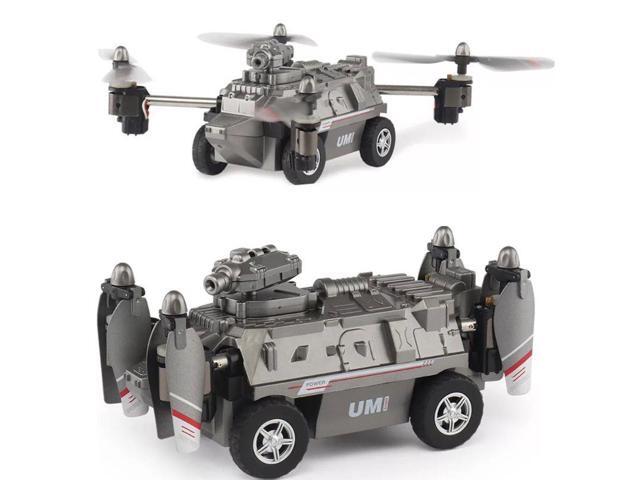 1Set FY330 2 In 1 Air and Land Mode 02MP 720P WIFI FPV Military Helicopter Drone Tank Car Toys 24G 4CH RC Quadcopter