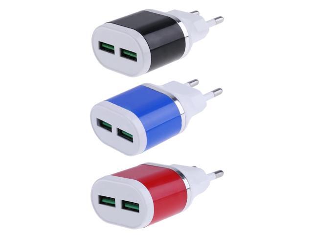 EU Plug Mini Portable Dual USB Port Charger Socket DC 5V 21A AC 220V Travel USB Hub Power Socket Charger For Smartphone MP3 Hot