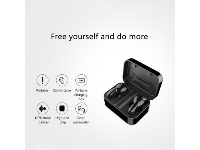 TWS Wireless Bluetooth 50 Earphones Deep Bass Stereo Earbuds with Charging Box