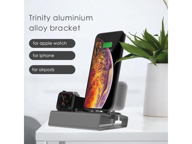 3 in 1 Charger Dock Station Phone Holder For Apple Watch Stand Aluminum Charging Stand For iPhone x/8P/7S/6SP/5SE for Airpods