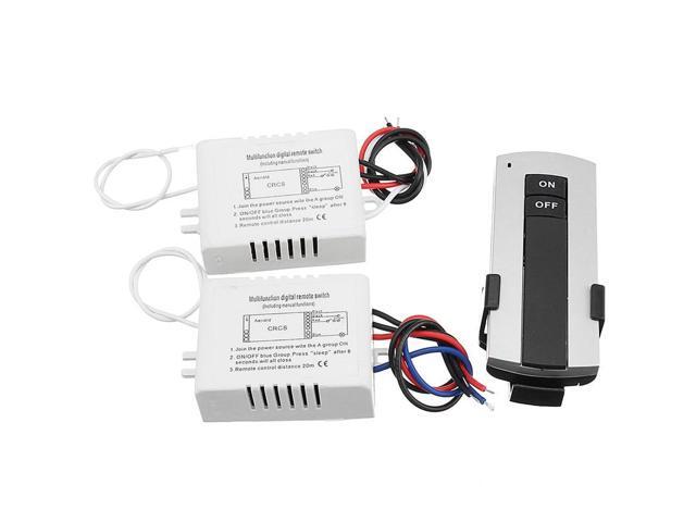 1 Way ON/OFF Lamp Light Digital Switch Dual Button Wireless Remote Control Electrical Branch Switch Energy-saving 110V-240V