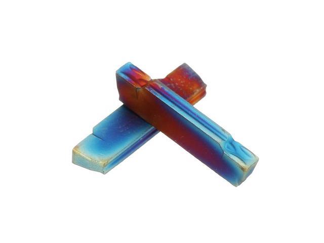 DANIU 10pcs/set HRC40 Blue-nano MGMN200-G 2mm Carbide Inserts For MGEHR/MGIVR Grooving Cut Off Tool