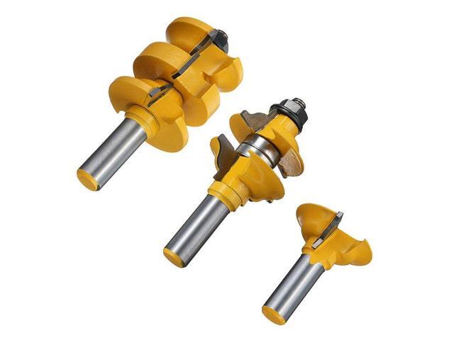 DANIU 3pcs 1/2 Inch Shank Entrance Rod and Ogee Router Bit Inner Door Assorted R / S Router Bit Woodworking Tools