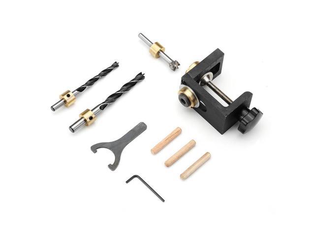 Woodworking Pocket Hole Locate Punch Jig Kit Step Drilling Bit With Wrench Wood Tools Set For Wood Drilling Durable