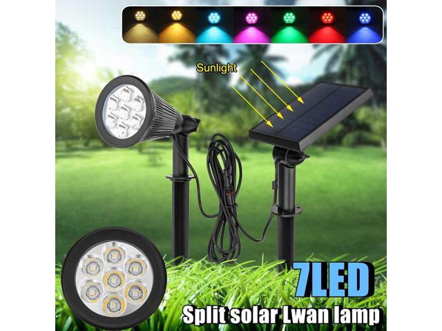 7LED Solar Power LED Garden Yard Spotlight 7 RGB Changeable Color Wall Light Outdoor Garden Corridor Lighting Waterproof