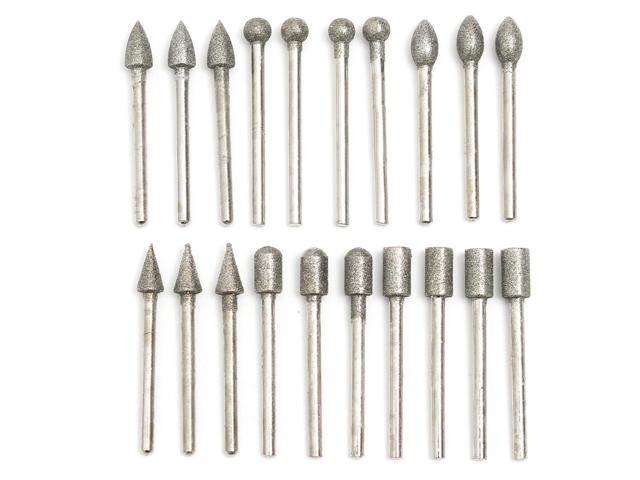 20Pcs/Set 3MM Emery Grinding Head Cone-shape Electric Grinding Wheel Diamond Abrasive Tools For Granite Mounted Stone Glass