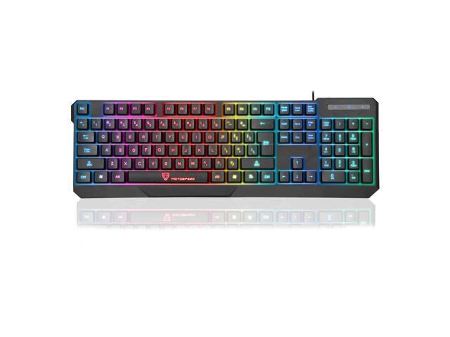 104Keys USB Wired Pro Gaming Keyboard With 7 Colors LED Backlit Gaming Esport Keyboard For PC Desktop
