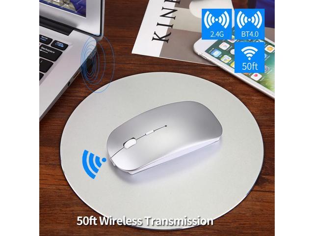 Bluetooth 40/24G Wireless Mouse E28 Super Thin 3-speed 800/1200/1600DPI Rechargeable Dual-mode Wireless Mini Office Mouse