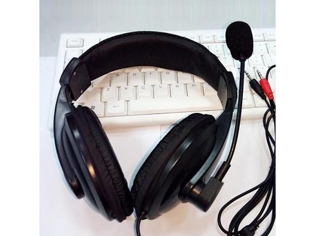 Gaming Headset Game Music Headphone Earphone with Microphone Mic 35mm For PC Laptop Computer Black