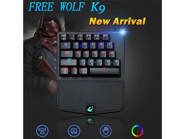 Gaming Keyboard 28 Keys K9 Wired RGB LED Backlit Usb Ergonomic illuminated Single Hand Mechanical Keyboard For Computer Gamer