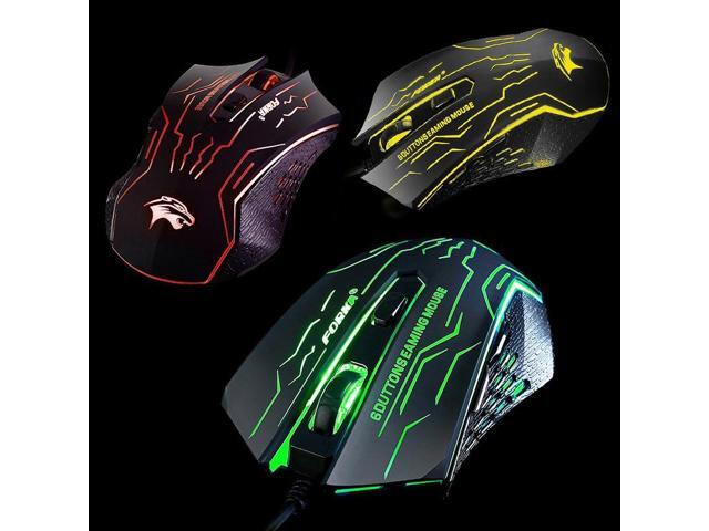 Silent Click USB Wired Gaming Mouse 6 Buttons 3200DPI Mute Optical Computer Mouse Mice for PC Laptop Notebook Game Gamer