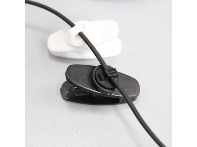 10PCS Black white Clamps for headphones headset clamp Collar Clip for headphone cable clips for earphone accessories MP3/4