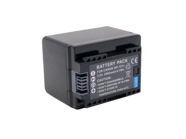 2685mAh Fully decoded BP-727+ BP 727 BP727 Camera Battery For Canon HF R306 M506 R32 R48 R38 M52 M56 M60 R36 R46 R68