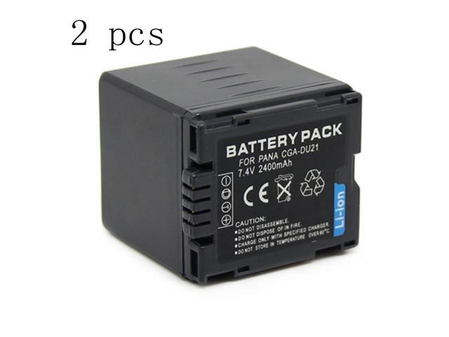 2 Pieces 2400mAh VW-VBD210 CGA-DU21 VBD210 DU21 Camera Battery For PANASONIC PV-GS Series PV-GS120 PV-GS150 PV-GS180