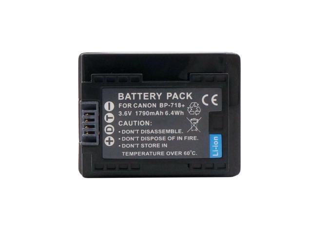 1790mAh BP-718+ BP-718 BP 718 BP718 Camera Battery For Canon HF M52 M506 M56 R38 R306 BP718