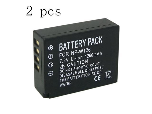 2 pieces 1260mAh NP-W126 NPW126 Camera Battery For Fujifilm FinePix HS30EXR HS33EXR X-Pro1 X-E1 X-E2 X-M1 X-A1 X-A2