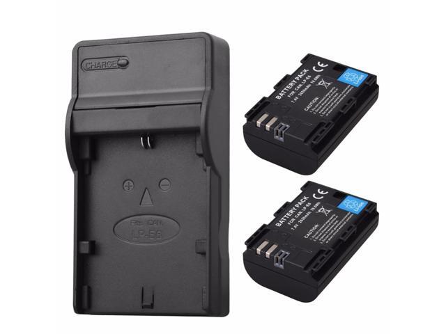 2x 2650mAh LP-E6 Battery+Charger For Canon EOS 5DS R 5D Mark II Mark III 6D 7D 60D 60Da 70D 80D DSLR Camera Replacement Batteria