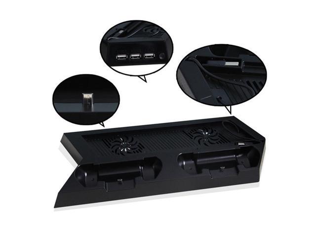 Dual Charger Vertical Controller Dock Station Charging Bracket Stand + Cooling Cooler Fan + 2 USB Power HUB for Playstation4 PS4